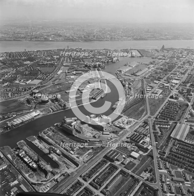 Birkenhead Docks and environs, Wirral, Merseyside, 1980. Artist: Aerofilms.