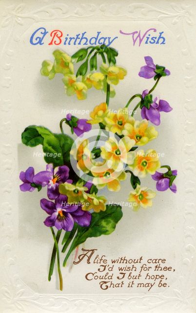 Birhday card, c1934. Artist: Unknown
