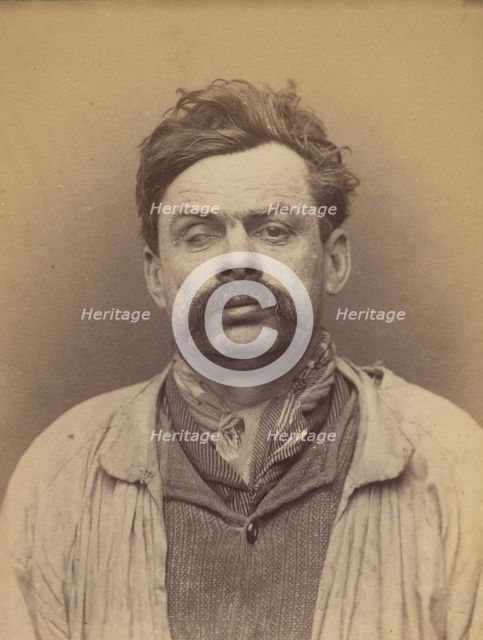 Birilay. Henri, Marc, Julien. 46 ans, né à Chartres (Eure & Loir). Journalier. Anarchiste...., 1894. Creator: Alphonse Bertillon.