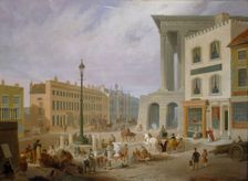 Birmingham Town Hall and Queen's College. Creator: Samuel Lines
