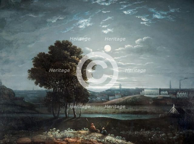 Birmingham by Moonlight, 1800-1850.  Creator: Unknown.