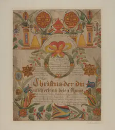 Birth Certificate, c. 1940. Creator: Charles Roadman