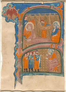 Birth and Naming of John the Baptist, late 13th century. Creator: Unknown