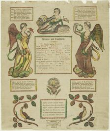 Birth and Baptism Certificate, 1814. Creator: Heinrich Ebner