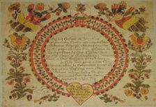 Birth and Baptismal Certificate, 1784. Creator: Unknown
