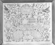 Birth and Baptismal Certificate, 1780. Creator: Unknown