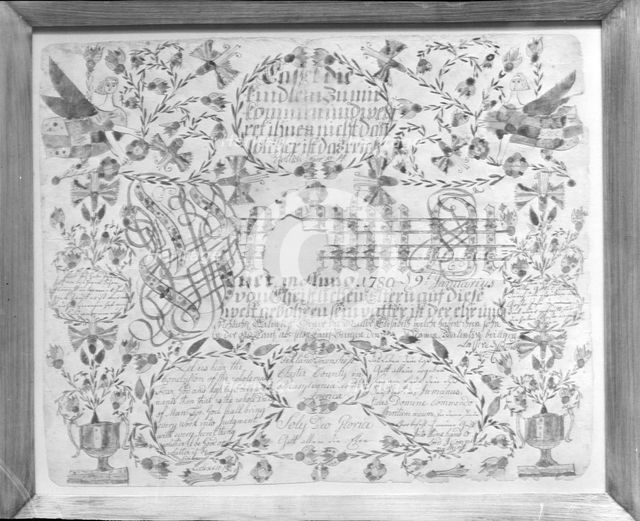 Birth and Baptismal Certificate, 1780. Creator: Unknown.