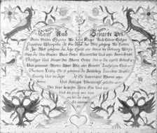 Birth and Baptismal Certificate, 1810. Creator: Unknown