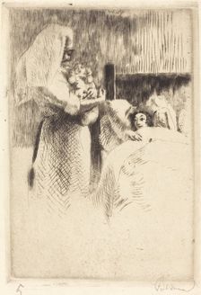 Birth Announcement for Anne-Élisabeth Besnard (Carte de naissance d'Anne-Élisabeth..., 1922. Creator: Paul Albert Besnard