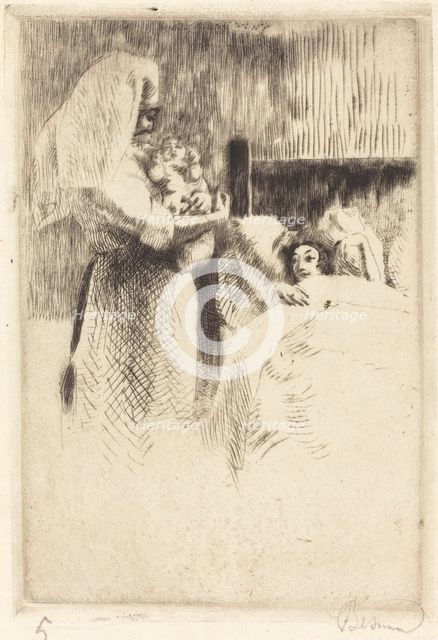 Birth Announcement for Anne-Élisabeth Besnard (Carte de naissance d'Anne-Élisabeth..., 1922. Creator: Paul Albert Besnard.