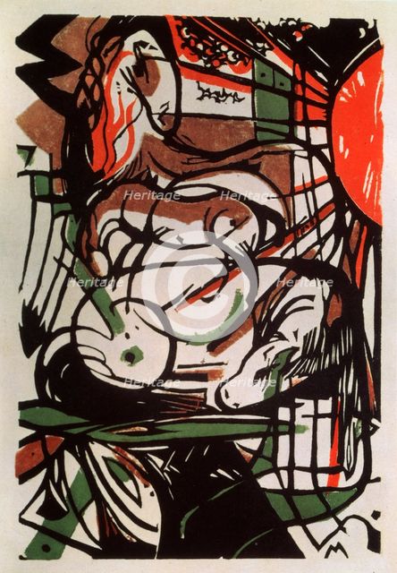 'Birth of a Foal', 1913. Artist: Franz Marc