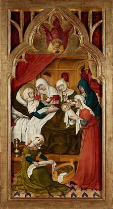Birth of Mary, c1445/1450. Creator: Master of Lichtenstein Castle