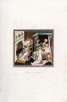 Birth of St Edmund, 1433, (1843).Artist: Henry Shaw