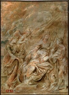 Birth of the Dauphin, Louis XIII 1622. Artist: Peter Paul Rubens