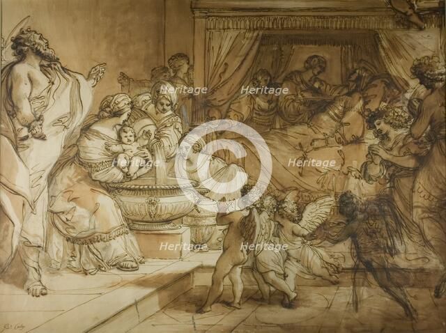 Birth of the Virgin, c.1784. Creator: Giuseppe Cades.