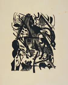 Birth of the Wolf. Artist: Marc, Franz (1880-1916)