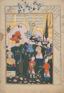 Birth of Zal, Folio from a Shahnama (Book of Kings), 1576-77. Creator: Siyavush