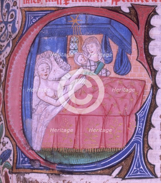 Birth scene, 1490. Creator: Unknown.