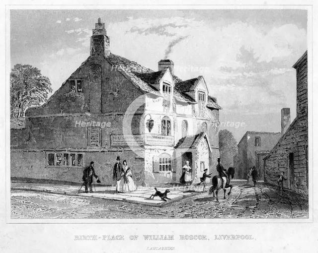 'Birth-Place of William Roscoe, Liverpool, Lancashire', 19th century. Artist: Unknown