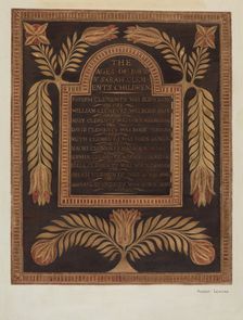 Birth Record, c. 1939. Creator: Albert J. Levone