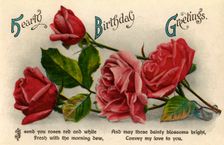 Birthday card, c1900-1929(?)