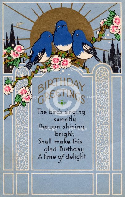 Birthday Greetings, 1933. Creator: Unknown.