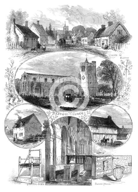 Birthplace and relics of John Bunyan, 1874. Creator: Unknown.