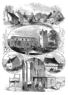 Birthplace and relics of John Bunyan, 1874. Creator: Unknown