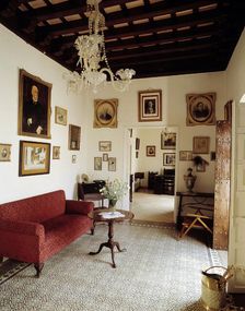 Birthplace in Moguer (Huelva) of Juan Ramón Jiménez (1881-1958), Spanish poet, main room and in …