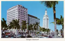 Biscayne Boulevard, Miami, Florida, USA, 1956