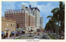 Biscayne Boulevard, Miami, Florida, USA, 1958