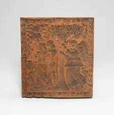 Biscuit Mold: Adam and Eve Expelled from the Gates of Eden, Germany, Possibly 17th century. Creator: Unknown
