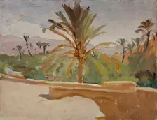 Biskra (Oasis with Palm Trees), 1909. Creator: Jan Ciaglinski