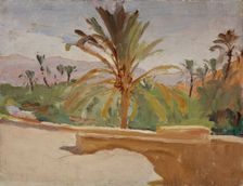 Biskra (Oasis with Palm Trees), 1909. Creator: Jan Ciaglinski