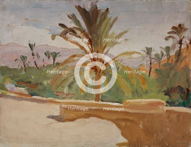 Biskra (Oasis with Palm Trees), 1909. Creator: Jan Ciaglinski.