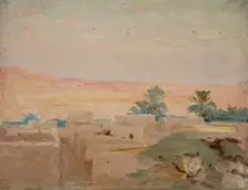 Biskra-Desert (Evening), 1909. Creator: Jan Ciaglinski