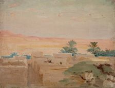 Biskra-Desert (Evening), 1909. Creator: Jan Ciaglinski