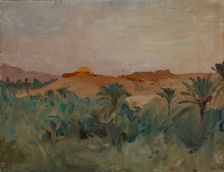Biskra-The Sirocco (Palm Trees), 1909. Creator: Jan Ciaglinski