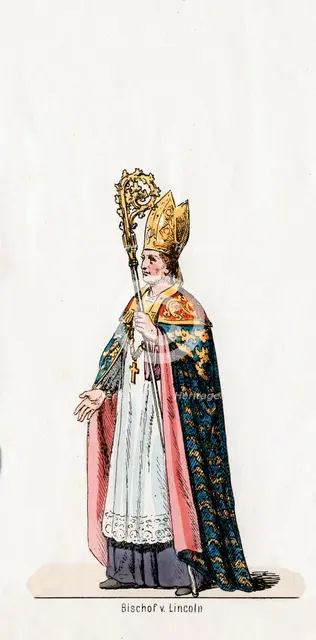 Bishop of Lincoln, costume design for Shakespeare's play, Henry VIII, 19th century. Artist: Unknown