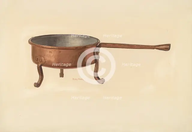Bishop Hill: Copper Skillet, c. 1938. Creator: Bisby Finley.