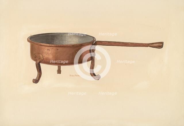 Bishop Hill: Copper Skillet, c. 1938. Creator: Bisby Finley.