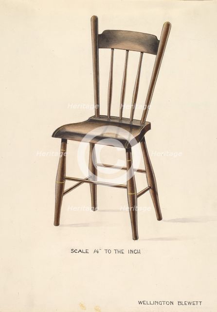 Bishop Hill: Chair, c. 1936. Creator: Wellington Blewett.