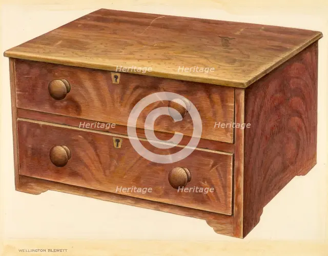Bishop Hill: Chest, 1939. Creator: Wellington Blewett.