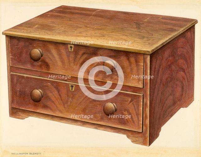 Bishop Hill: Chest, 1939. Creator: Wellington Blewett.
