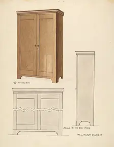 Bishop Hill: Cupboard, 1936. Creator: Wellington Blewett