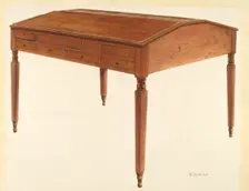 Bishop Hill: Accounting Desk, c. 1938. Creator: William Spiecker