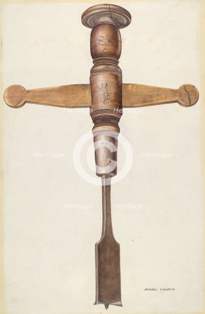 Bishop Hill: Auger, c. 1938. Creator: Michael Chomyk.
