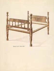 Bishop Hill: Bed, c. 1936. Creator: Wellington Blewett