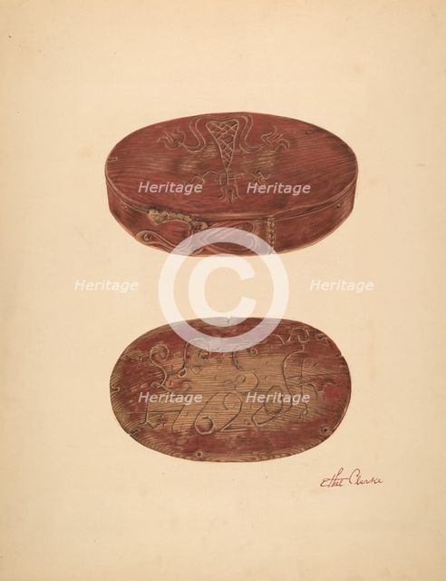 Bishop Hill: Bridal Box, c. 1938. Creator: Ethel Clarke.