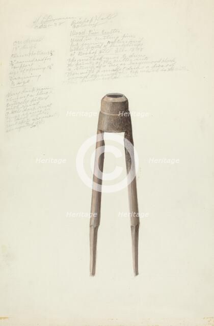 Bishop Hill: Dowel Cutter, 1935/1942. Creator: H. Langden Brown.